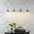 thumbnail image 6 of JONATHAN Y Elyse Teardrop 47" 4-Light Modern Mid-Century Iron/Acrylic Integrated Linear LED Pendant, Chrome/White, 6 of 11