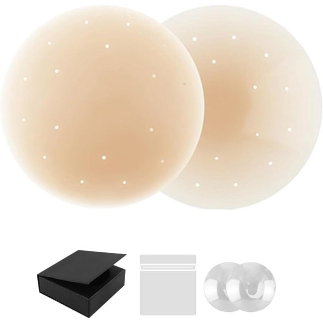 LUXRUB Go Braless! Cache-Gâteau Sans Couture Ultra-Fin Invisible Réutilisable Auto-Adhésif