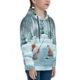 thumbnail image 3 of Daiia Gnome And Red Fox Fishing for Boys Fashion Hoodies & Sweatshirts with Kangaroo Pocket,Hooded Sweatshirt for Kid, Breathable& Moisture Wicking-Small, 3 of 6