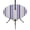 Grey Purple, variant on Round Outdoor Tablecloth with Umbrella Hole and Zipper, Aqua Grey Stripe Tablecloth with Elastic Waterproof, Farmhouse Minimalist Striped Patio Table Covers for 31" - 35" Picnic Pool Tables