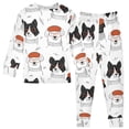 thumbnail image 2 of Handdrawn Dog Pattern Cotton Pajamas 2 Piece Set Sleepwear Soft and Comfortable Homewear Nightwear, 2 of 7