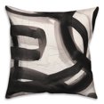 thumbnail image 2 of Creative Products Black Abstract Brushstrokes 18x18 Indoor / Outdoor Pillow, 2 of 3