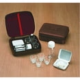 thumbnail image 2 of Cross Detail Faux Leather Lined Box 4 Cup Portable Minister Travel Communion Set, 2 of 2