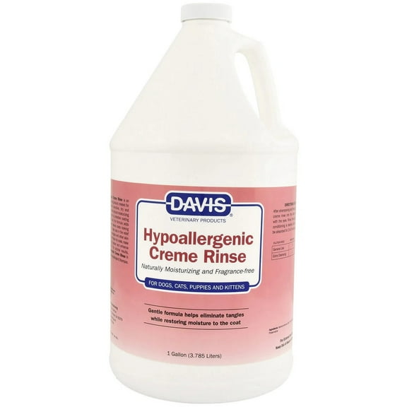 Davis Hypoallergenic Crème Rinse for Dogs, Cats, Puppies and Kittens | Gallon