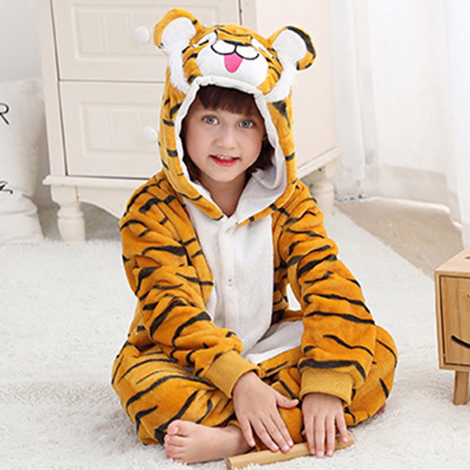 CUZIBR Baby Boys Girls Rabbit Animal Winter Romper Jumpsuit Oneise One-Pieces Hoodie Long Sleeve Sets Outfits Leisure Dailywear For Toddler,Yellow,5-6 Years