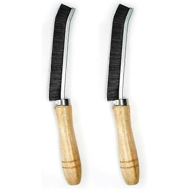 2 Pcs Multifunctional Groove Crevice Cleaning Brush, Hard Bristle Cleaning Brush with wooden handle