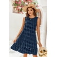 thumbnail image 4 of Zeagoo Sleeveless Dress for Women Swing Summer Casual Solid Tunic Ruffle Dress Cover Up with Pockets, 4 of 6