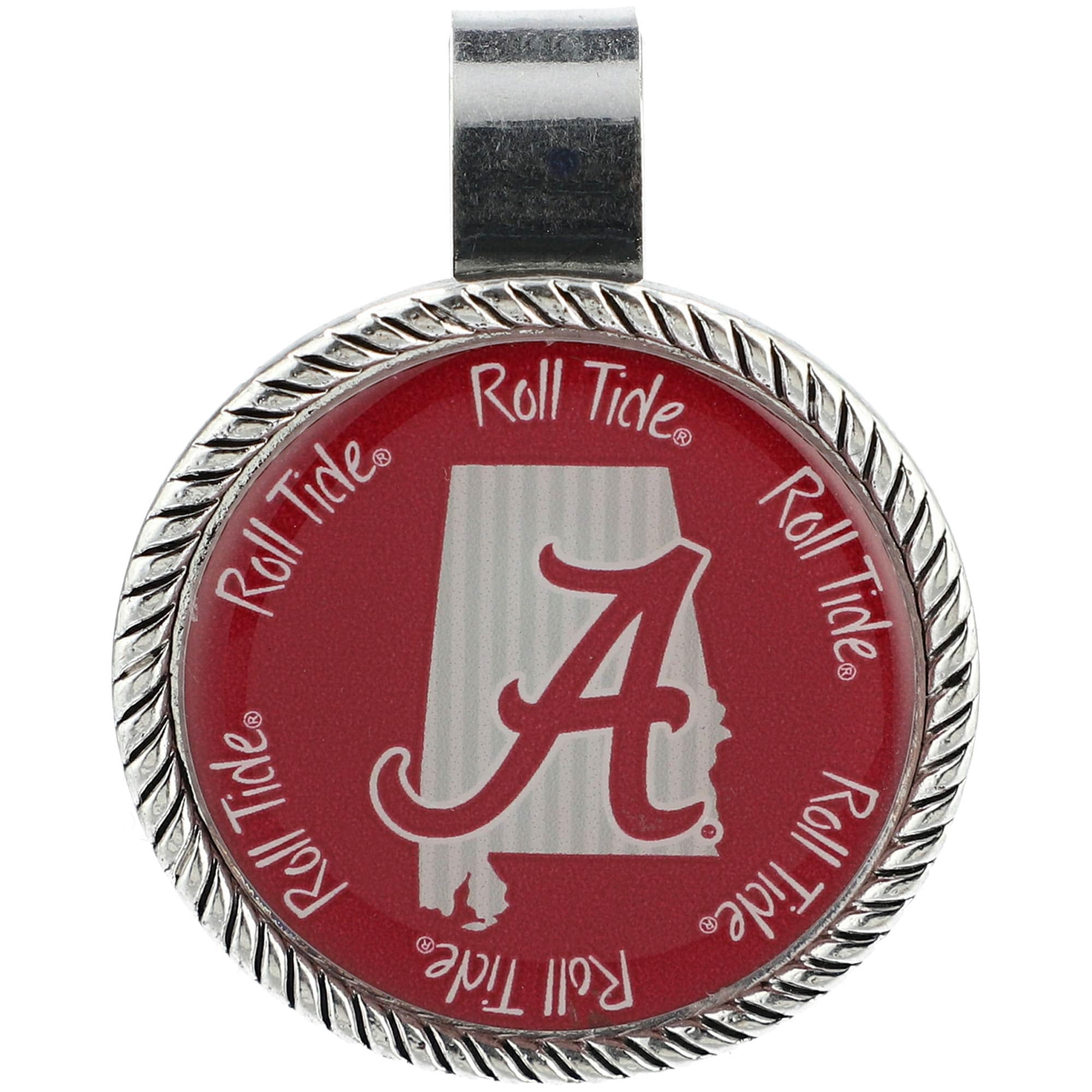 Alabama Crimson Tide Striped Visor Clip 