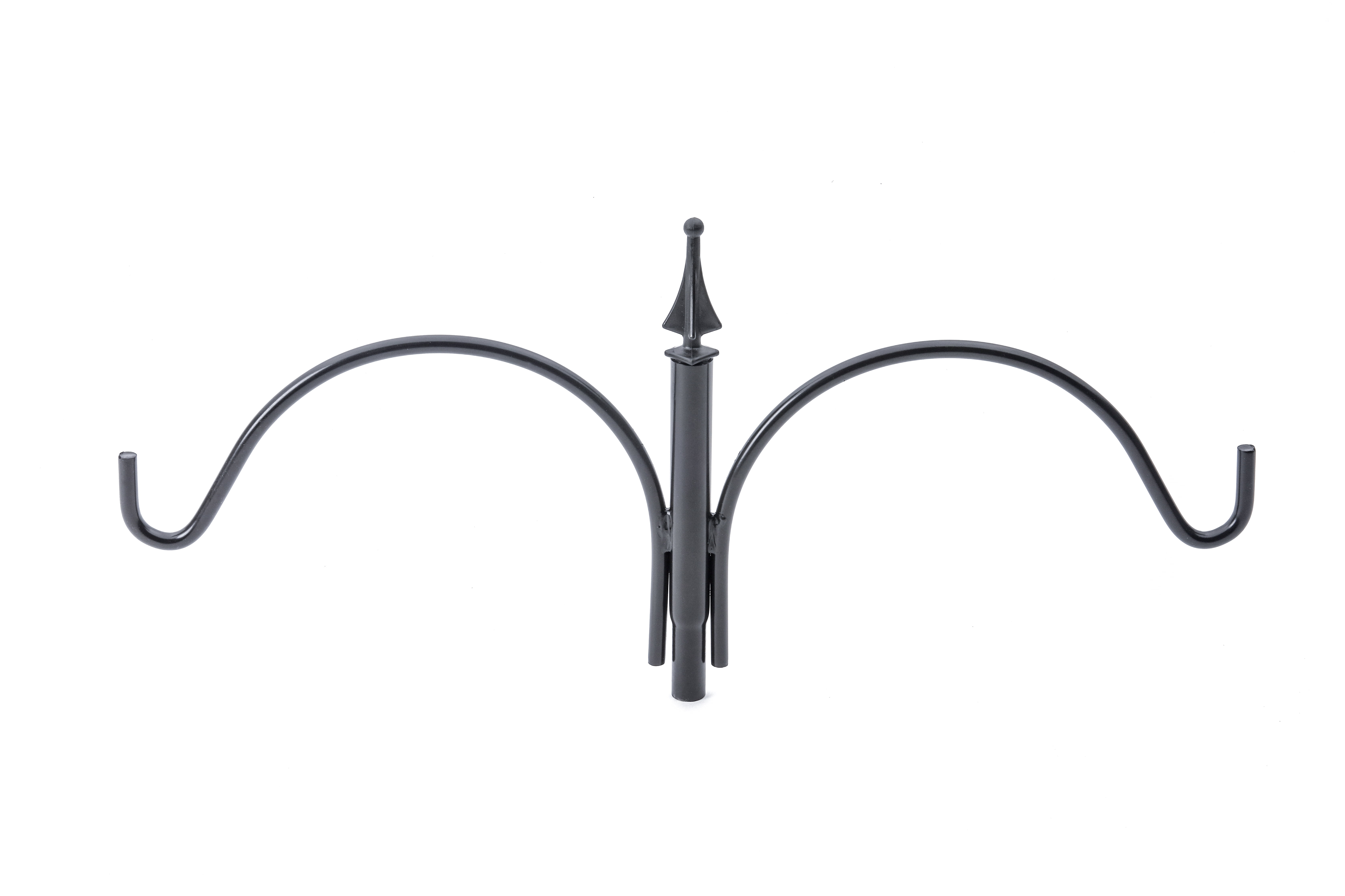 Birds Choice 2 Arm Complete Pole Package with Squirrel Baffle, Black