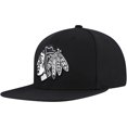 thumbnail image 3 of Men's Mitchell & Ness  Black Chicago Blackhawks Team Snapback Hat, 3 of 5