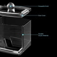 thumbnail image 4 of Almacenamiento de hisopos de algodón brillar soporte transparente caja organizador maquillaje 9,5*7, 4 of 4