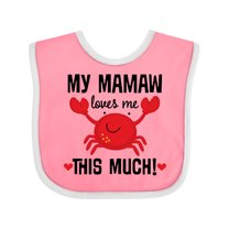 Inktastic Mamaw Loves Me Grandson Boys or Girls Baby Bib