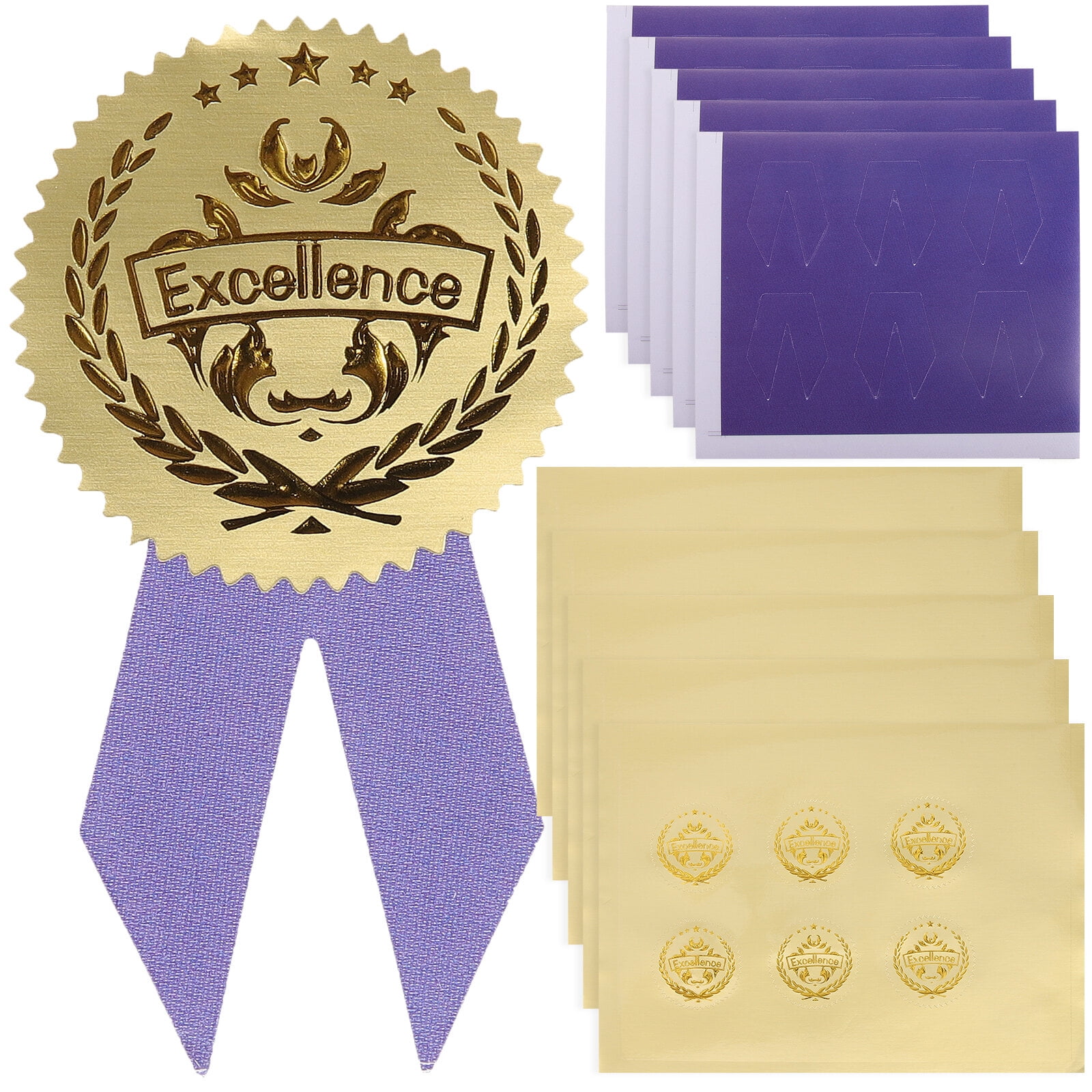 36 Set of Medals Stickers Sports Event Medals Stickers Universal Medals