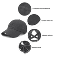 thumbnail image 2 of CHOK2Pcs Baseball Cap Spring and Summer Solid Colors Trucker Hat Cross Ponytail Mesh Peaked Cap Sun Hats for Women Style 10, 2 of 2