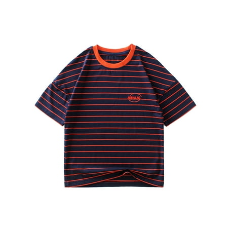 

T-Shirts For Boys Kids Dance Tank Top Racerback Crop Tank Top Short Sleeve Sports Stripe Ribbed Dance Top Ballet Gymnastics For 7-8 Years