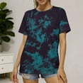 thumbnail image 3 of AKOEE Tie Dye T-Shirts Womens Oversized Fit Summer Crewneck Short Sleeve Tops Loose Casual Workout Tees (XL, Black), 3 of 8