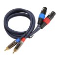thumbnail image 5 of Cable dual XLR a RCA Conector profesional chapado en oro de 24K 2 XLR hembra a 2 RCA macho Cable de sonido HiFi 3 m/9,8 pies, 5 of 5