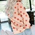 thumbnail image 6 of miqiqism Women Star Printed Sweatshirt Juniors Trendy Crew Neck Long Sleeve Shirt Teen Girls Casual Pullover Top Fall Y2K Tunic Clothes with Pockets,Beige,XX-Large, 6 of 6