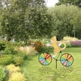 thumbnail image 3 of 3D Cat Dog Riding Bike Windmill,Innovative Cartoon Shape Windmill,Yard Art Decoration Garden Ornament Wind Spinner,Black Cat, 3 of 7