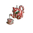 thumbnail image 3 of Christmas Teapot Ornament with Pouring Tea Effect – Vintage Tea Cup Pot Holiday Decoration with Holly & Red Berries – Festive Gift for Tea Lovers, 3 of 3