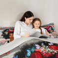thumbnail image 4 of spefrowx Rustic Floral Girl King Bedding for Kids, Wood Butterfly Inspirational Word King Bed in a Bag, Gray Reversible, 7pcs, 4 of 6