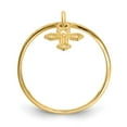 thumbnail image 2 of 14k Polished Cross Dangle Charm Ring R133, 2 of 6