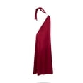 thumbnail image 6 of CHUMUD Summer Dress for Women Beach Boho Sleeveless Halter Tie Backless Strappy Loose Flowy Satin Vacation Maxi Dress Wedding Guests Long Dress, 6 of 7