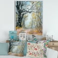 thumbnail image 2 of Designart 'Autumn in Misty Forest' Lake House Framed Canvas Wall Art Print, 2 of 5
