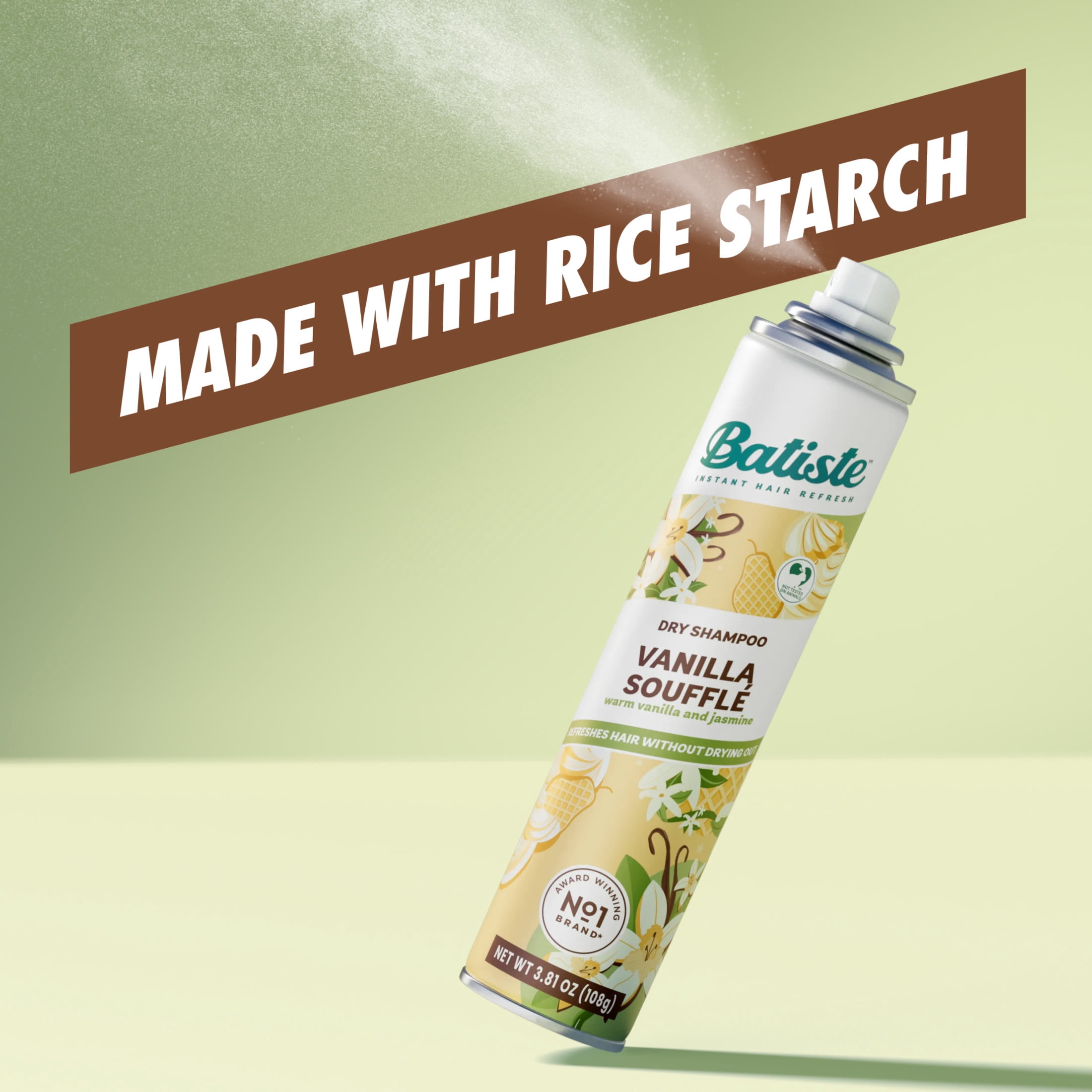Batiste™ Dry Shampoo, Instantly Refresh Hair & Absorb Oil Between Washes, Vanilla Souffle, 3.81 oz