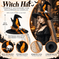 thumbnail image 3 of Helii Clearance Witch Hat for Women Halloween Costume Accessory 6 Styles Available Soft Polyurethane Fiber Comfortable Fit for Halloween Party Cosplay Photo Shoot, 3 of 4