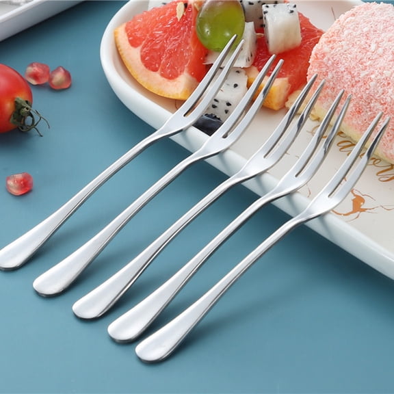 SWETRACE 5Pcs Pastry Fork Reusable For Home Use And Cafe Use