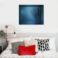 thumbnail image 3 of Orinice  Rain Water Drop Painting Falling Dark Surface Canvas Wall Art For Home/Office/Living Room/Bedroom Artwork Decor 20x16Inch Blue Black White 20x16in, 3 of 3