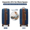 thumbnail image 6 of Stylish 5 Piece Luggage Set Featuring Hardside Expandable Suitcases And Duffel Bags With Easy Spinner Wheels, Blue, 6 of 7
