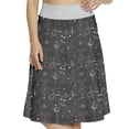 thumbnail image 1 of Women's Sun and Moon Mountains and Planets A-line Printed Skirt Casual Wear, 3XL, Dark Grey and Beige, by Ambesonne, 1 of 1