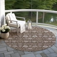 thumbnail image 6 of Addison Rugs Chantille Indoor/Outdoor Transitional Floral Chocolate Washable Round Rug, 8' x 8', 6 of 6