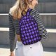 thumbnail image 5 of Fotbe purple argyle Mochila de Lona con Estampado, Mochila Duradera, Mochila Versátil de Alta Calidad, Mochila Compacta Vintage-Small, 5 of 5