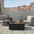 thumbnail image 2 of Real Flame Aegean 36" Square Steel Propane or Natural Gas Fire Pit Table in Black, 2 of 9