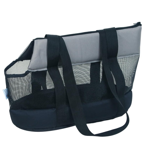 Bvdfgk Foldable Cat Carrier Shoulder Bag, Large Space Pet Tote, Dog Travel Carrier Bag, Portable Puppy Bunny Carry Bag for Outdoor Hiking Black L