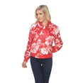 thumbnail image 1 of White Mark Women's Floral Bomber Jacket, 1 of 5