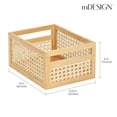 thumbnail image 4 of mDesign Small Natural Cane Kitchen Storage Bin with Handles, 6 Pack, Natural, 4 of 8
