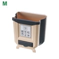 thumbnail image 3 of Botas de basura Clasificación de pared plegable Clasificación de basura Bin Dustbin Indoor Hogar Baño Sala de estar Cesta de basura Café medio Scienceny HA011911-01, 3 of 7