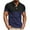 Blue, variant on ZCFZJW Mens Polo Shirts Trendy Color Block Print Summer Short Sleeve Half Button up V Neck Collared T-Shirts Loose Lightweight Casual Athletic Golf Tops Brown M
