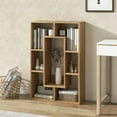 thumbnail image 2 of Spaco 7-Cube Geometric Bookshelf Modern Decorative Open Bookcase-Natural, Tall Bookshelf, Shelves for Living Room, Home Office, Bedroom, Balcony, 2 of 10
