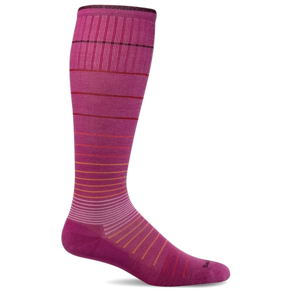 Sockwell Women's Circulator Moderate Graduated Compression Sock, Raspberry - S/M