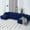 Blue+4Seats, variant on SOULART 130'' Modular Sectional Couch, U-Shaped Sofa with Chaise Lounge, Striped Corduroy Upholstered 4-Seater Sofa with Pillow Back and Square Arms
