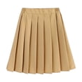 thumbnail image 4 of SAWOBUUN Girls' Pleated Midi Skirt Casual A Line High Waist Skirt School Uniform Back to School Skirt, 4 of 9