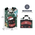 thumbnail image 2 of Yayeee Freestanding Laundry Hamper with Handle Collapsible Large Storage Basket for Clothes, Christmas Cat, 2 of 7