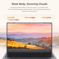thumbnail image 6 of HYYUO Laptop Computer, 15.6inch FHD Display 16GB RAM 512GB SSD, Intel 6500Y 2 Cores, Office 2024 Windows 11, Type-C PD Dual 4K Output for Work Study, 6 of 10