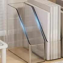 Taotanxi Clear Acrylic Book Stand & File Holder - Adjustable Desktop Document Rack for Dorm, Office & Teacher Desk Organization - Transparent Book Display