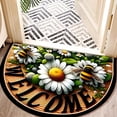 thumbnail image 5 of QHUDLV Semicircular Tile Floor Mat, Flower Printed Entrance Mat for Home and Outdoor Use, 5 of 9